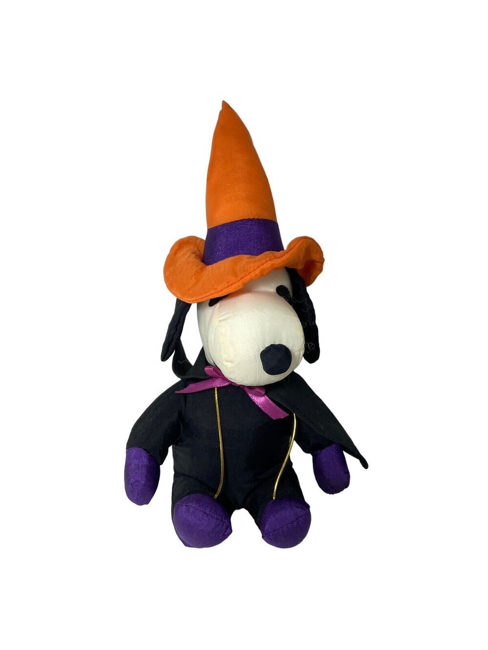 Whitman's Peanuts SNOOPY Trick or Treater & Witch Stuffed Plush Toys Preowned 9"